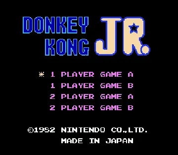 Donkey Kong Jr. (World) (Rev 1) (GameCube Edition) screen shot title